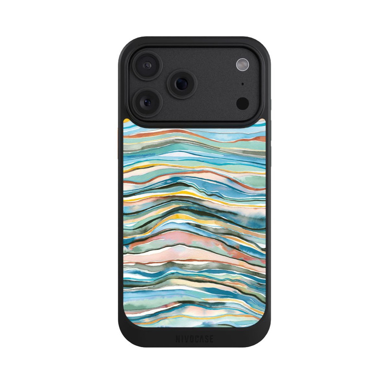 iPhone 18 Pro Max NIVOcore Achatschichten Aquarellblau