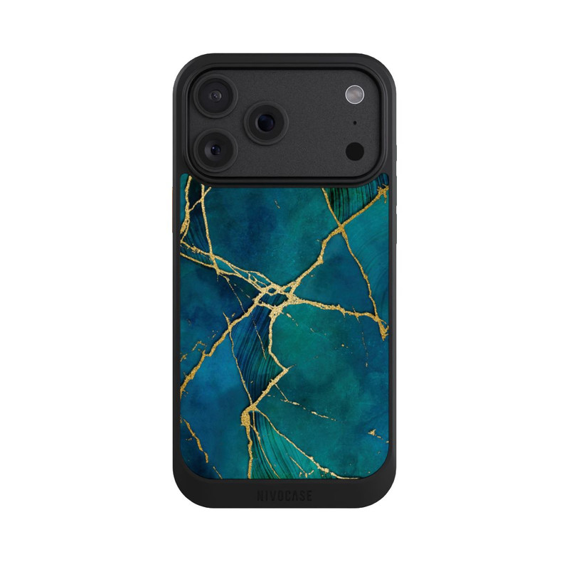 iPhone 18 Pro Max NIVOcore Mineral glamour blue gold look