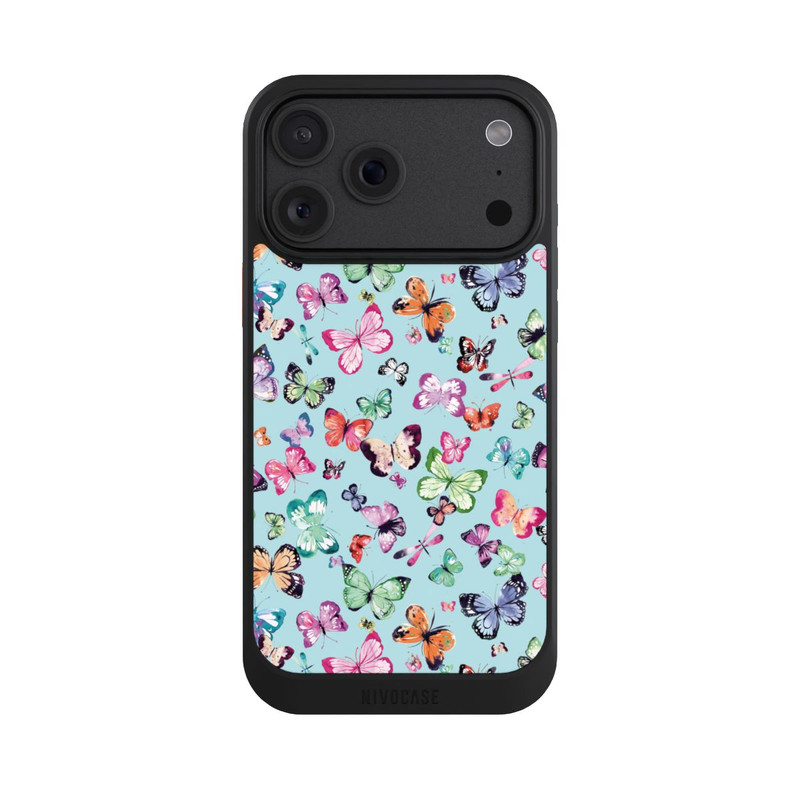 iPhone 18 Pro Max NIVOcore Butterflies Pink Orange Blue