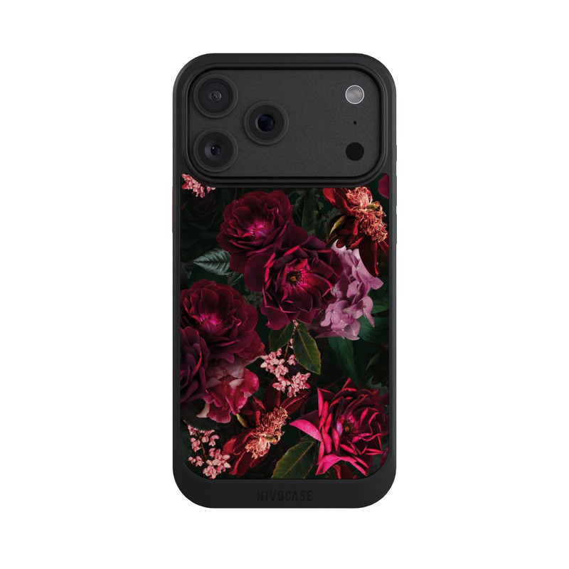 iPhone 18 Pro Max NIVOcore Dunkle romantische Vintage Rosen und Pfingstrosen