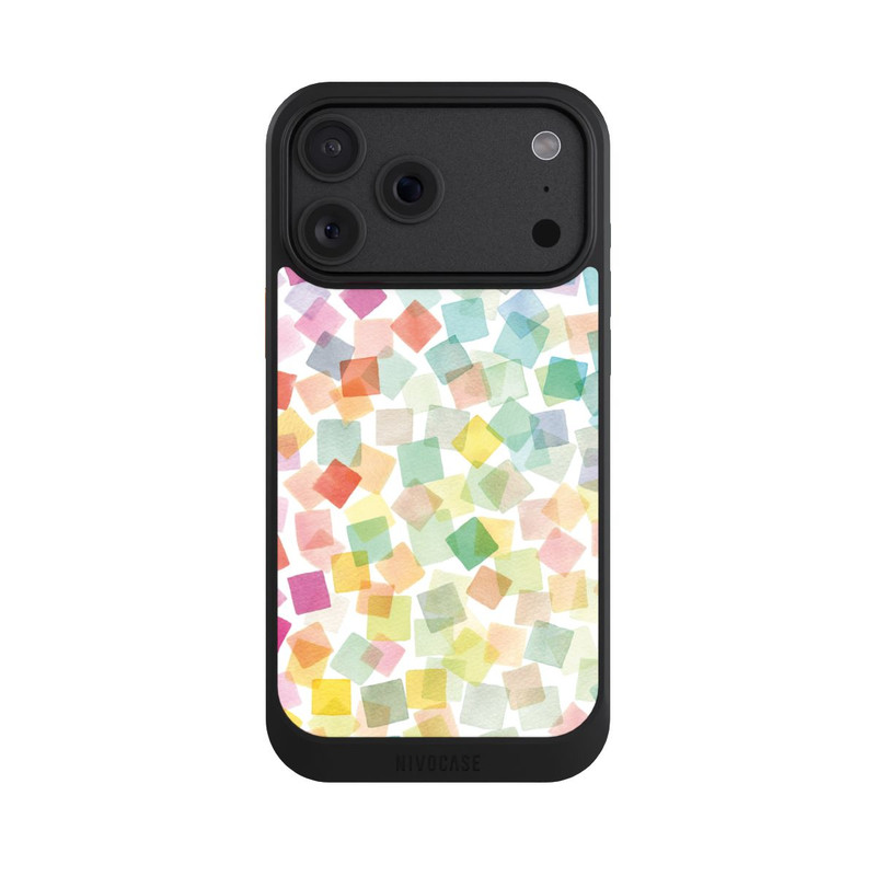 iPhone 18 Pro Max NIVOcore Confettis Plaids Géométriques Arc-en-ciel