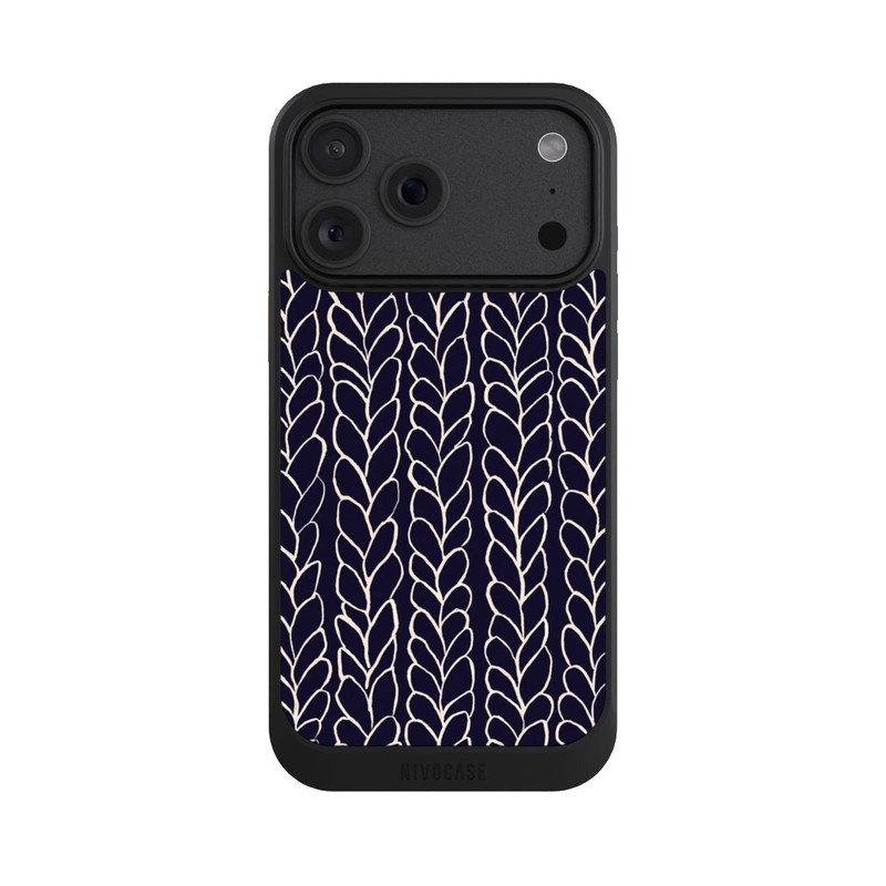 iPhone 18 Pro Max NIVOcore gezeichnete Wollzöpfe Marine