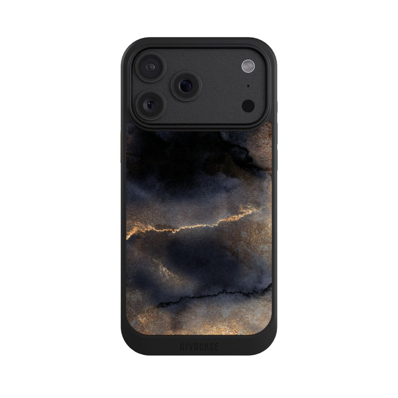 iPhone 18 Pro Max NIVOcore Schwarzer Marmor Goldstaub Look