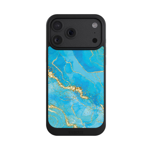 Apple iPhone 18 Pro Max NIVOcore Türkis-goldene Tapete