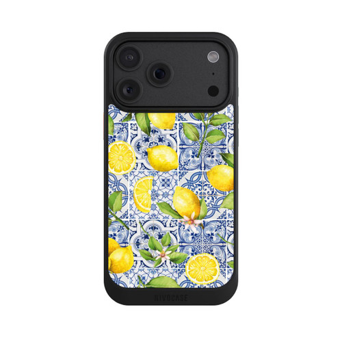 Apple iPhone 18 Pro Max NIVOcore Mediterrane Amalfi Küste mit Blauen Kacheln und Zitronen