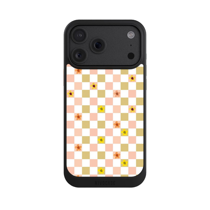 iPhone 18 Pro Max NIVOcore Kariert nostalgische Pastellblumen
