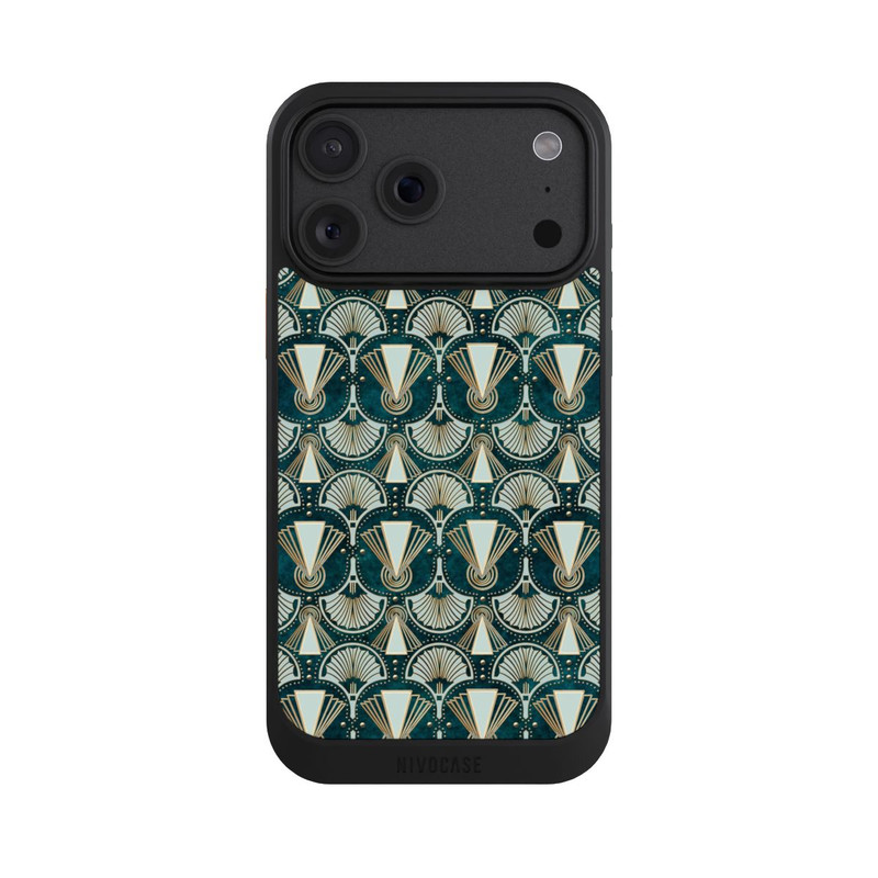 iPhone 18 Pro Max NIVOcore Art Deco Green Pattern
