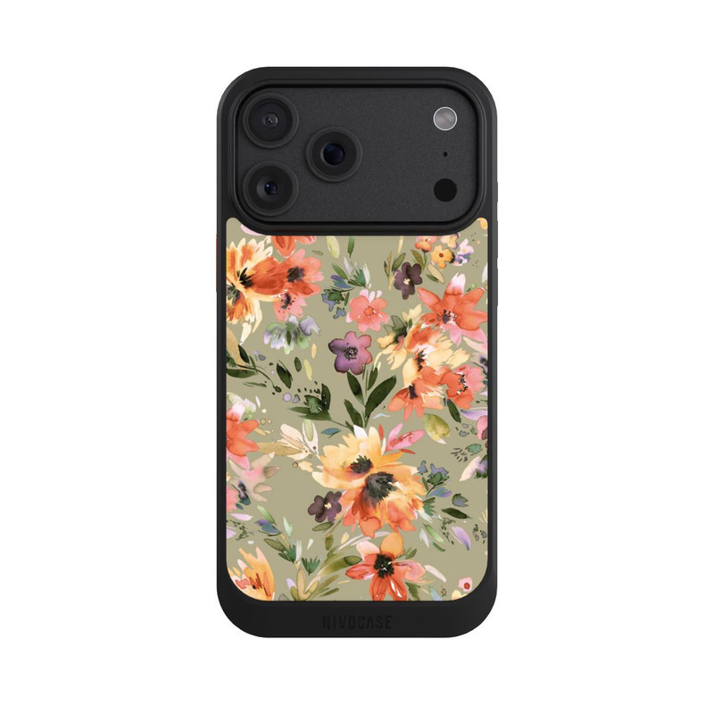 iPhone 18 Pro Max NIVOcore Fleurs tropicales picturales vert sauge