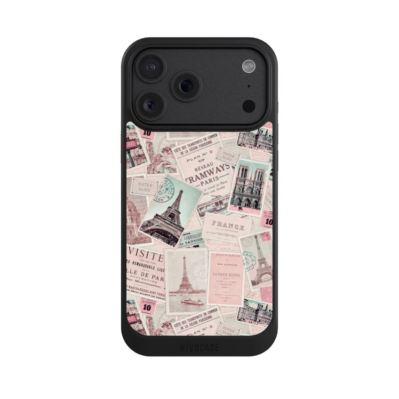 iPhone 18 Pro Max NIVOcore Vintage Paris Postcards Pattern