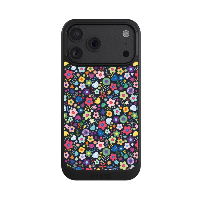 iPhone 18 Pro Max NIVOcore Psychedelic Flowers Multi Black