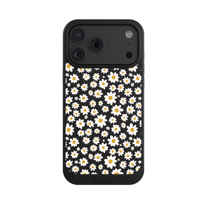 iPhone 18 Pro Max NIVOcore Daisy Flower Seamless Pattern Transparent