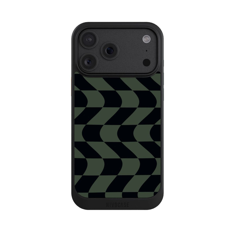 iPhone 18 Pro Max NIVOcore Checked Pattern Green Black