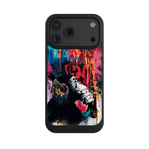 Apple iPhone 18 Pro Max NIVOcore Affe Stereo Kopfhörer Graffiti Street Art Blau