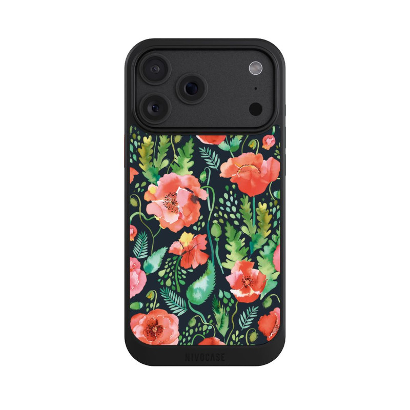 iPhone 18 Pro Max NIVOcore Mohnblumen Dunkle Wildnis