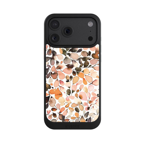 Apple iPhone 18 Pro Max NIVOcore Eukalyptus Aquarellblätter Dunkelbraun Herbst