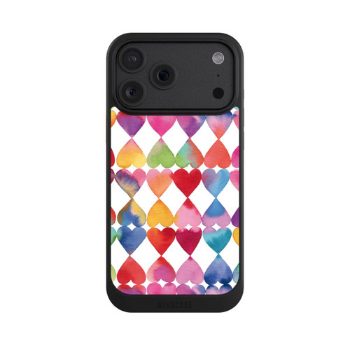 Apple iPhone 18 Pro Max NIVOcore Buntes Herz Watercolor Muster