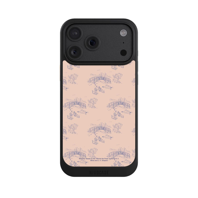 iPhone 18 Pro Max NIVOcore Winnie l'Ourson Pont Rose à Motif Céramique