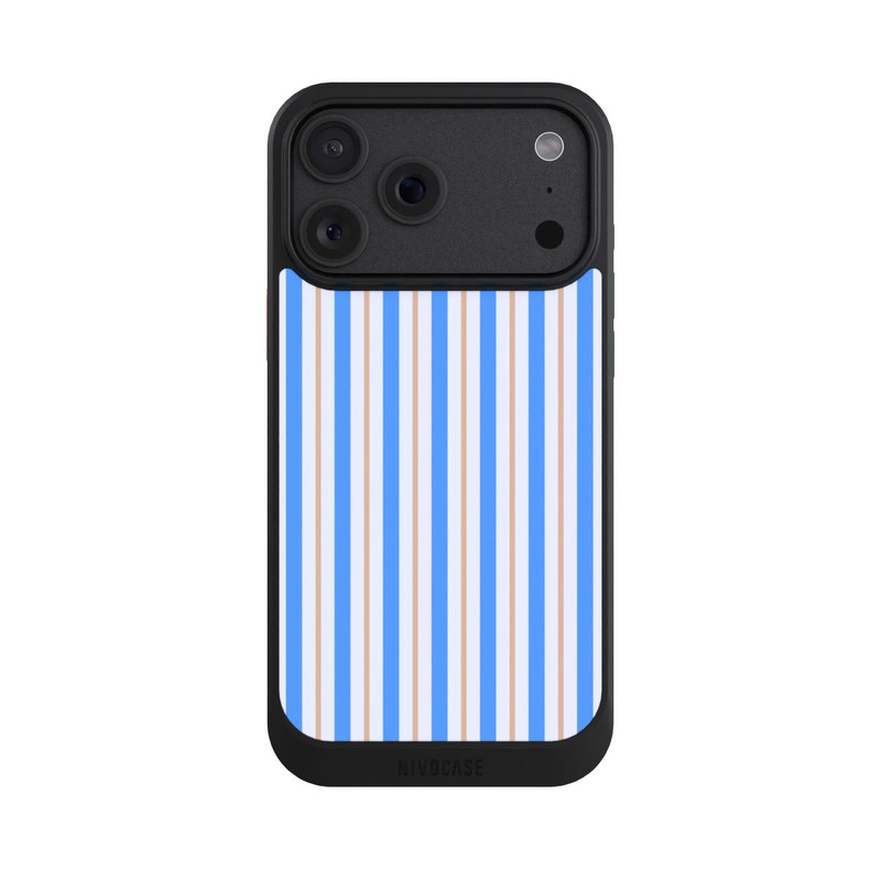 iPhone 18 Pro Max NIVOcore Stripes Blue Beige