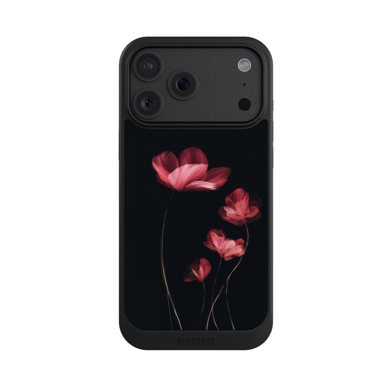 iPhone 18 Pro Max NIVOcore Burgunder Blüten schwarz