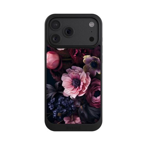 Apple iPhone 18 Pro Max NIVOcore Rosa Blumenbild mit Pfingstrosen auf dunklem Hintergrund Mit KI