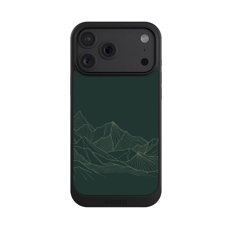 iPhone 18 Pro Max NIVOcore Mountain Line Art Green