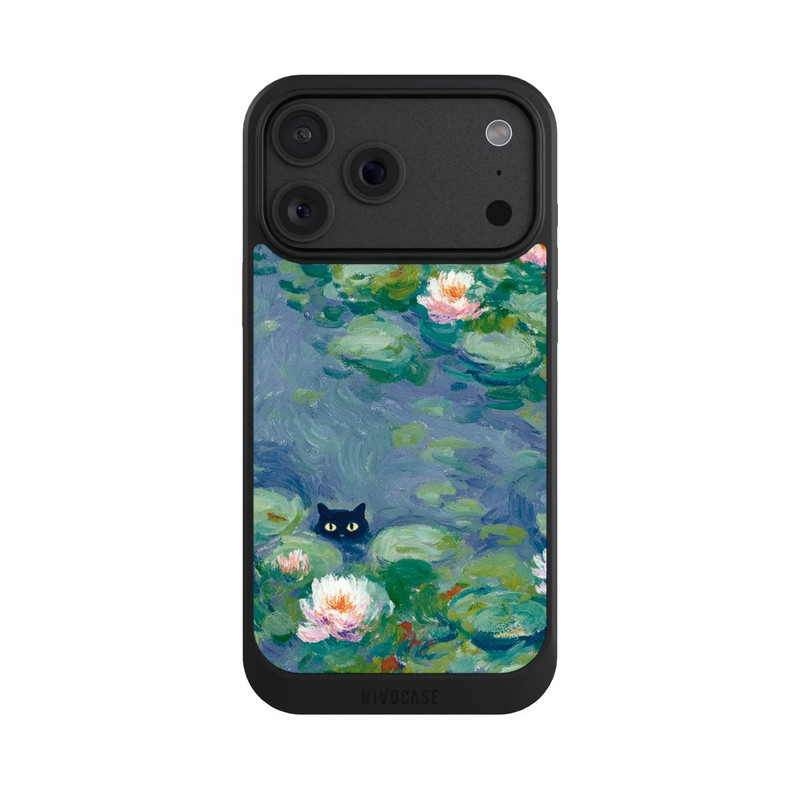 iPhone 18 Pro Max NIVOcore Katze im Teich Monet Gemälde Impressionismus