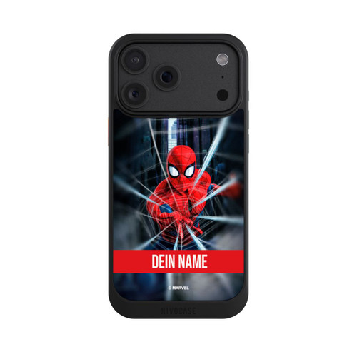 Apple iPhone 18 Pro Max NIVOcore Spiderman Webs in Action Personalisierbar