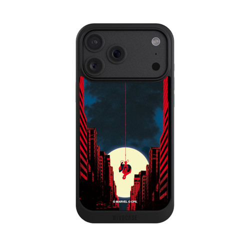 Apple iPhone 18 Pro Max NIVOcore Spider-Man Marvel between Skyscrapers