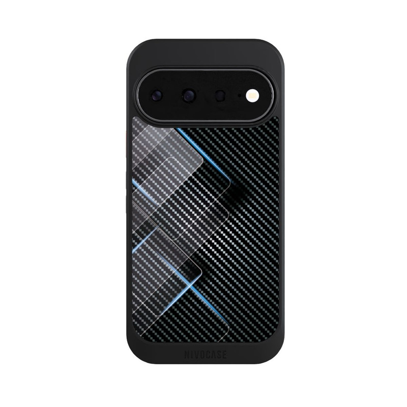 Pixel 11 NIVOcore Blaue Linien auf Karbon