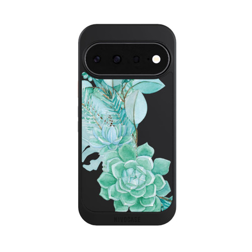 Google Pixel 11 NIVOcore Fleurs Vertes Menthes Transparent