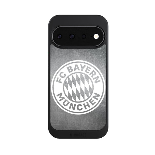 Google Pixel 11 NIVOcore Logo FCB Classique Petit - Blanc sur Fond Métallique