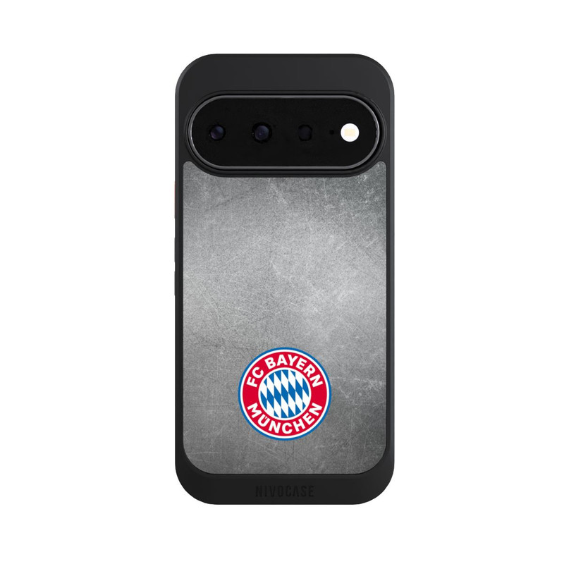 Pixel 11 NIVOcore Klassisches FCB Logo Klein - Bunt auf Metalllook