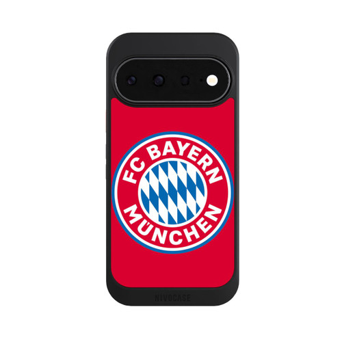 Google Pixel 11 NIVOcore FCB Logo sur fond rouge