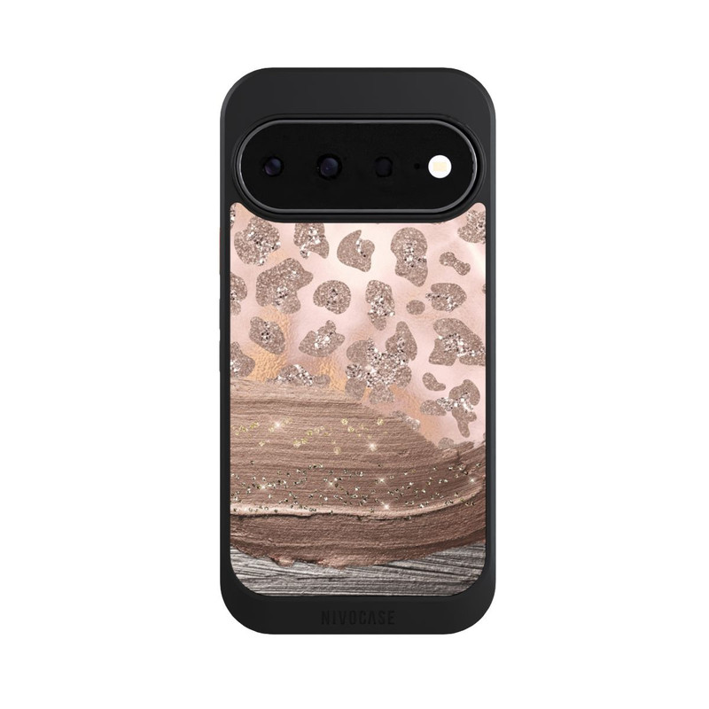 Pixel 11 NIVOcore Silberner Leoparden Glitzerlook