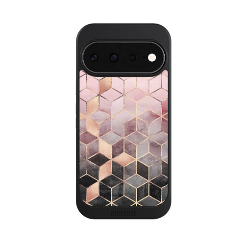 Google Pixel 11 NIVOcore Imprimé Cubes Dégradés Gris Rose