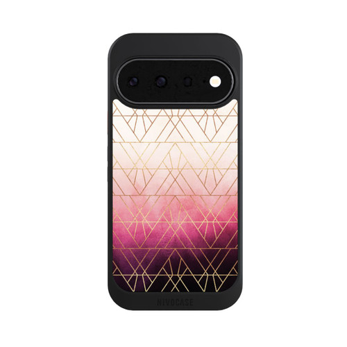 Google Pixel 11 NIVOcore Triangles ombrés roses imprimé doré