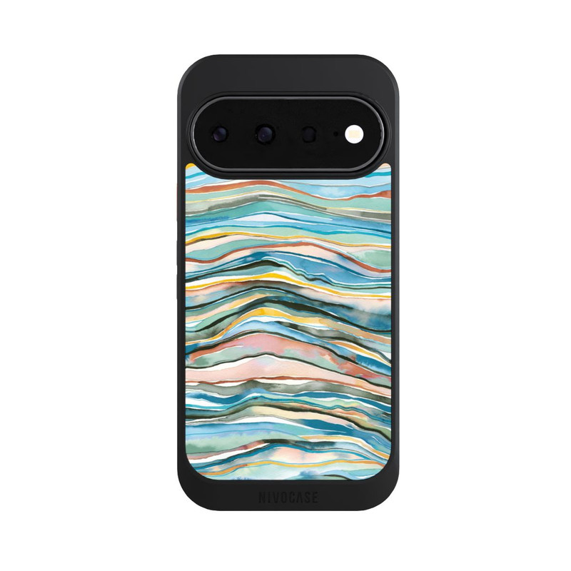 Pixel 11 NIVOcore Couches d'agate aquarelle bleues