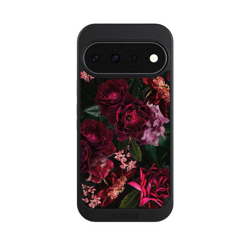 Google Pixel 11 NIVOcore Fleurs rouge foncé et roses