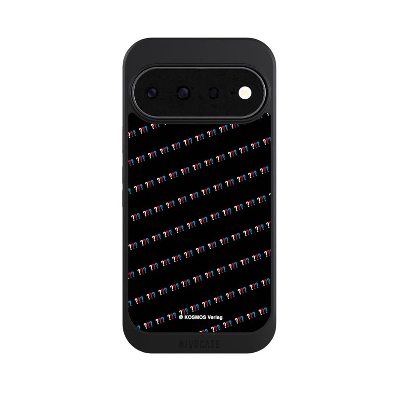 Pixel 11 NIVOcore Drei Fragezeichen Muster Schräg