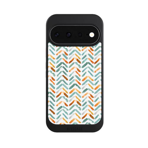 Google Pixel 11 NIVOcore Élégant Automne Chevron Bleu Orange