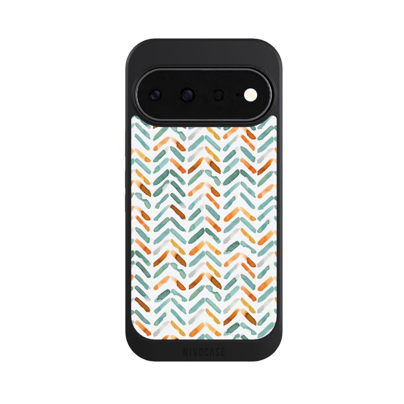 Pixel 11 NIVOcore Élégant Automne Chevron Bleu Orange
