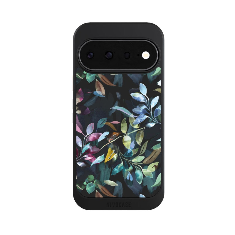 Pixel 11 NIVOcore Mystische Aquarellblätter schwarz