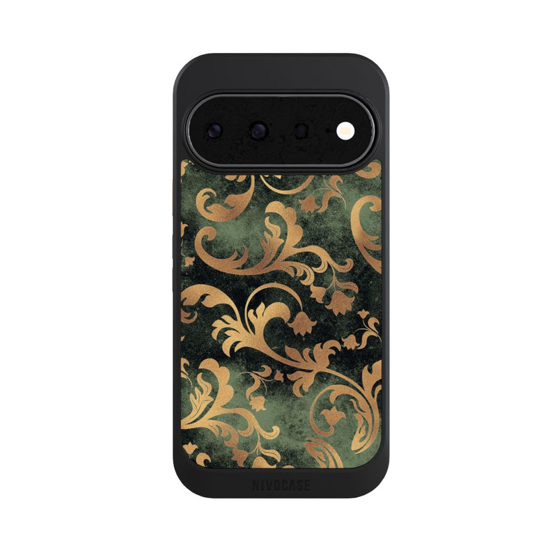Pixel 11 NIVOcore Papier Peint Damassé Vert Foncé
