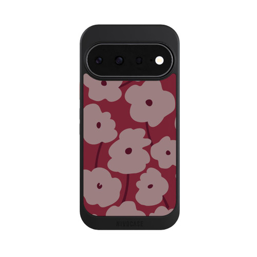 Google Pixel 11 NIVOcore Minimalistische Blumen Bordeaux