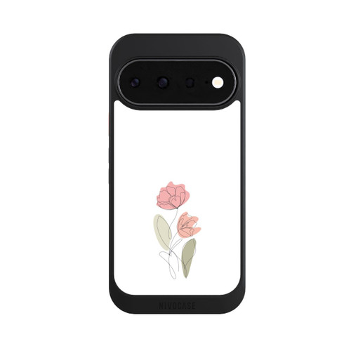 Google Pixel 11 NIVOcore Dessin Au Trait Fleur Rouge