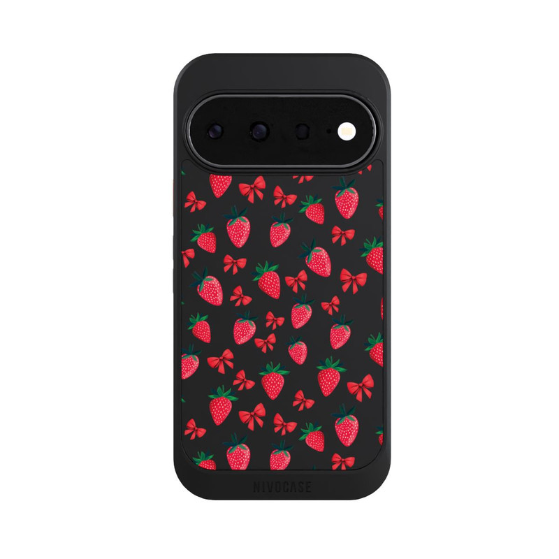 Pixel 11 NIVOcore Erdbeer Herz Muster Transparent