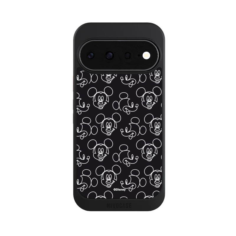 Pixel 11 NIVOcore Disney Mickey Faces Black Line Art Pattern