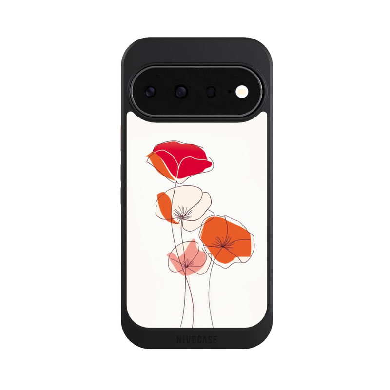 Pixel 11 NIVOcore Poppies Line Art