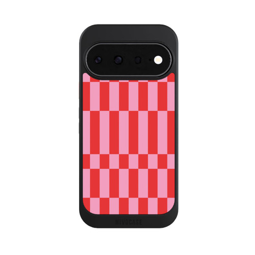 Google Pixel 11 NIVOcore Checked Abstract Bold Coral Red and Pink Color Block