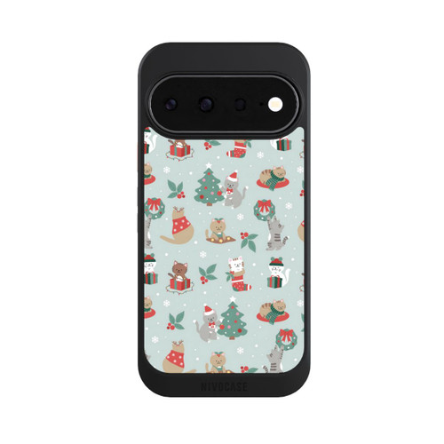 Google Pixel 11 NIVOcore Chats Festifs dans un Payage d'Hivernal